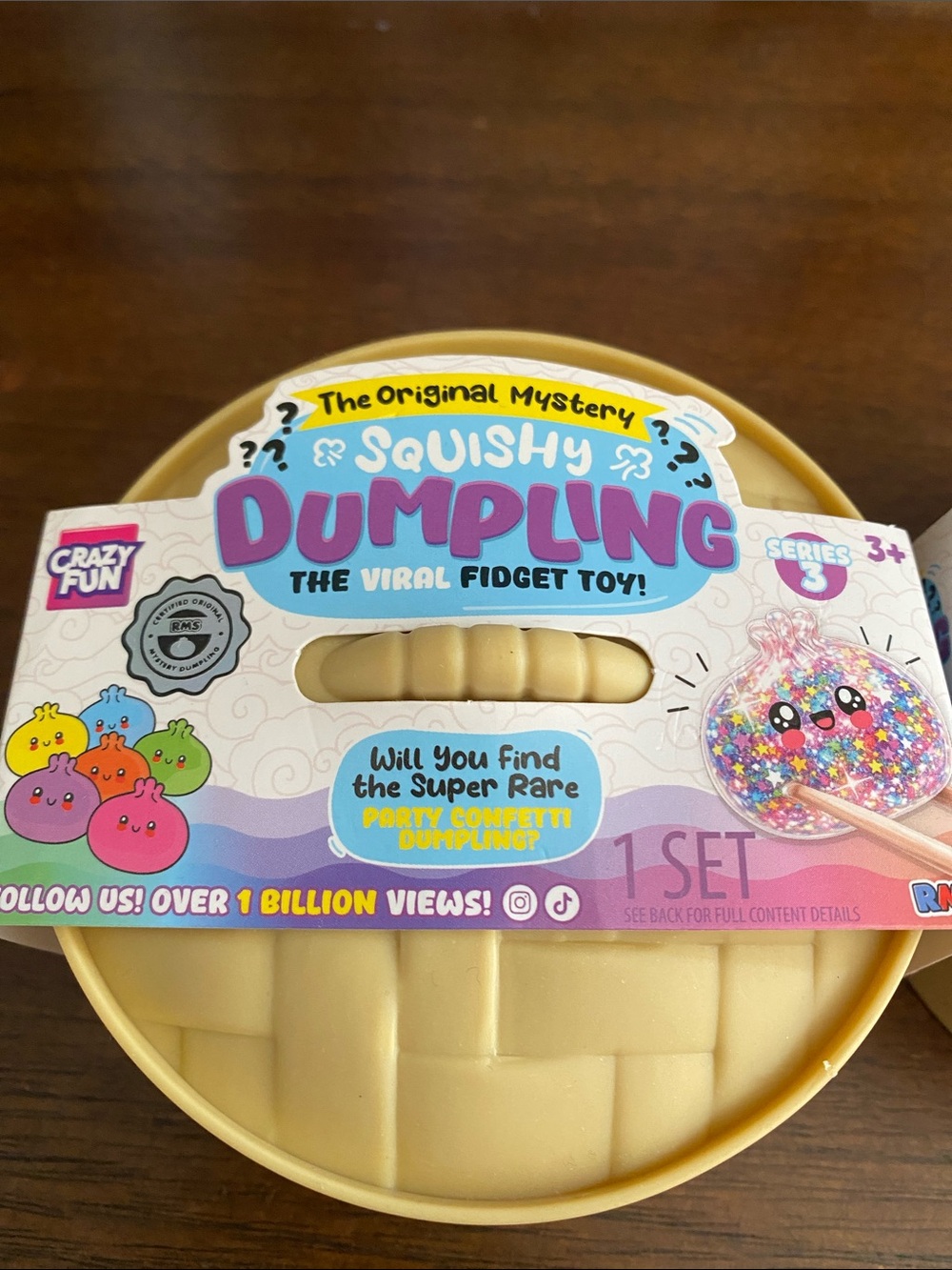 One Dumpling Sensory Fidget Toy - Cream Squishy Dumpling by